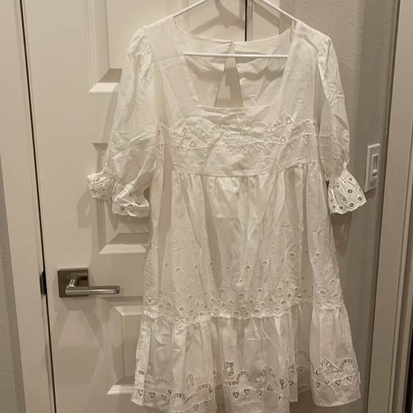 SOLD - Anthropologie Forever That Girl Audrina Eyelet mini dress - Picture 7 of 8